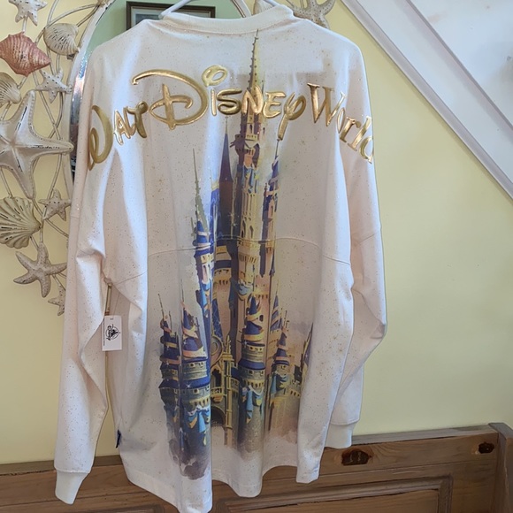Disney | Tops | Disney 5th Anniversary Castle Spirit Jersey Size Large Nwt | Poshmark